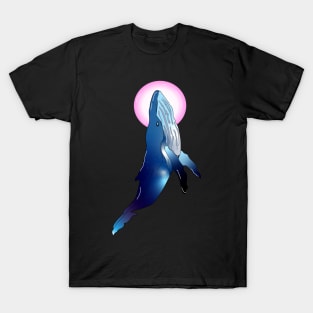 Pink moon whale T-Shirt